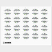 Rond Lavender Eucalyptus Enregistrer la date Sticker (Feuille)