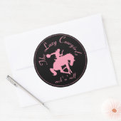 Rond Lazy Cowgirls sticker - grand (Enveloppe)