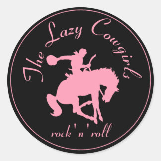 Rond Lazy Cowgirls sticker - grand