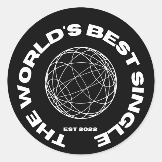 Rond Le meilleur Sticker simple au monde (Devant)