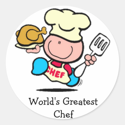 Rond Le plus grand chef du monde Sticker (Devant)