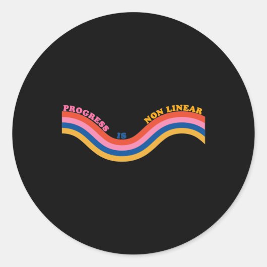 Rond Le Progrès Est Un Sticker Non Linéaire (Devant)
