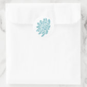Rond Le Sticker à fleurs Lotus (turquoise) (Sac)