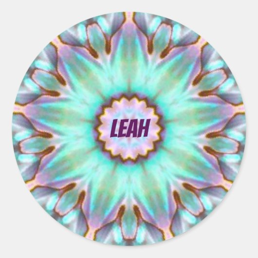 Rond LEAH ~ Sticker Paua Shell personnalisé ~ (Devant)