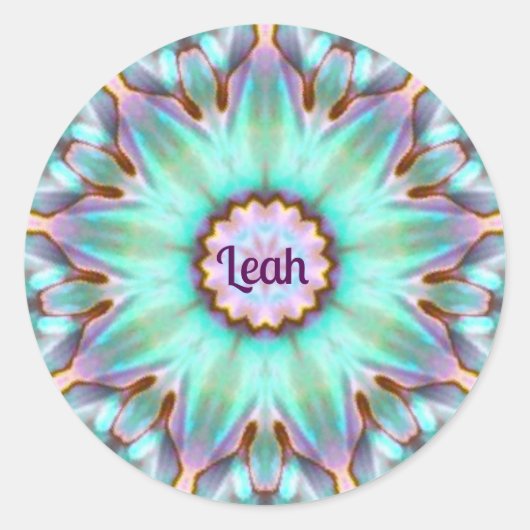 Rond LEAH ~ Sticker Paua Shell personnalisé ~ (Devant)