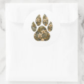 Rond Leopard Botanical Footprint Nature Sticker (Sac)