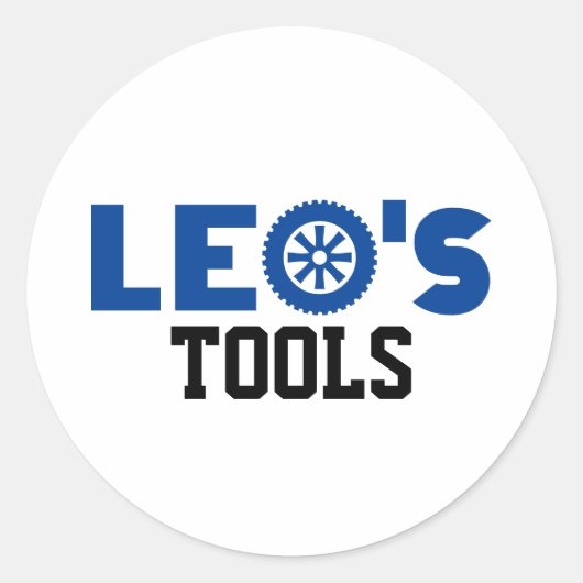 Rond Leo's Tools Classic Round Sticker (Devant)