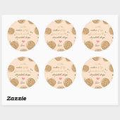 Rond Les amis sont le chocolat Chips of Life Sticker (Feuille)