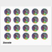 Rond Les Charmeuses : Sticker Portrait Marie-Caroline (Feuille)