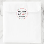 Rond Les photos ne plient pas Sticker (Sac)