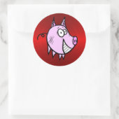 Rond Les Pig Big Red Sticker (Sac)