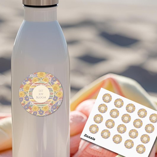 Rond Let Joy Bloom – Floral Inspirational Sticker Sheet