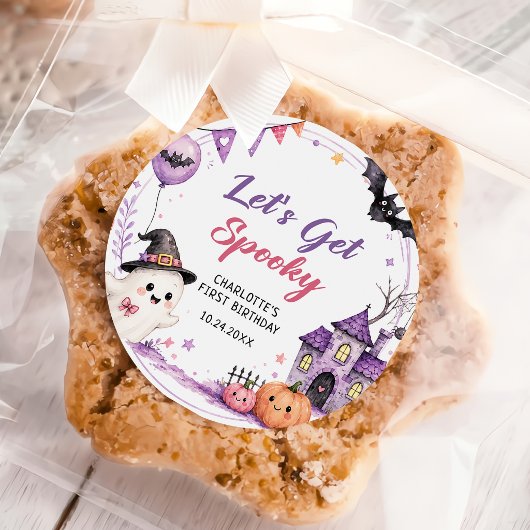 Rond Let's Get Spooky Halloween Birthday Sticker