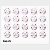 Rond Let's Get Spooky Halloween Birthday Sticker (Feuille)