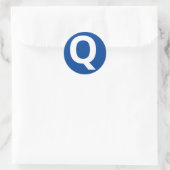 Rond LETTRE Alphabet Sticker "Q" (Sac)