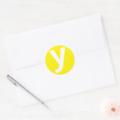 Rond LETTRE Alphabet Sticker 'Y' (Enveloppe)