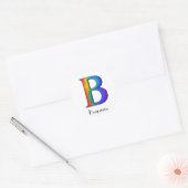 Rond Lettre initiale colorée B Sticker (Enveloppe)