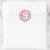 Rond LETTRE MONOGRAPHIQUE J Sticker Roses Rose (Sac)