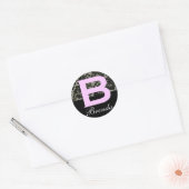 Rond LETTRE NOIRE ET BLANCHE MONOMOBILE B Sticker (Enveloppe)