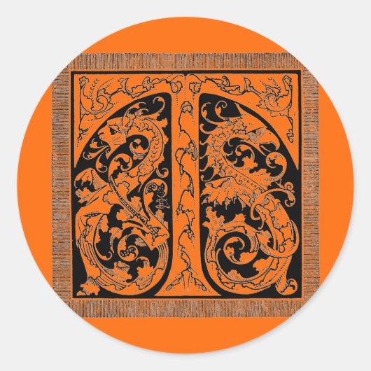 Rond Lettre T avec Sticker Dragons (Devant)