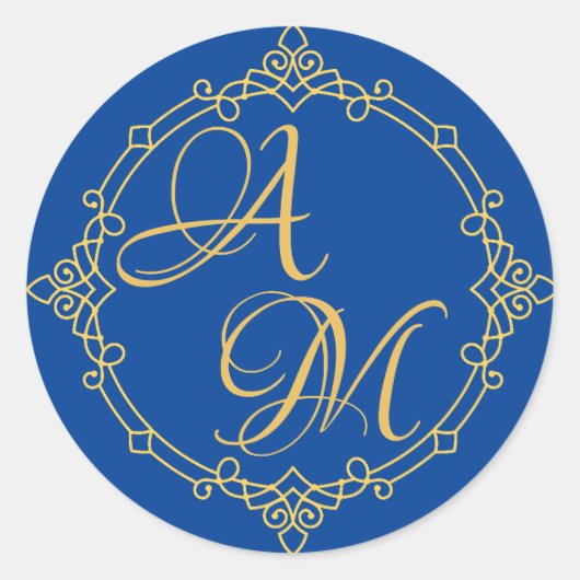 Rond Lettres ensemble Sticker pour faire-part de mariag (Devant)