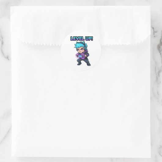 Rond Level up game Sticker (Sac)