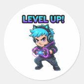Rond Level up game Sticker (Devant)