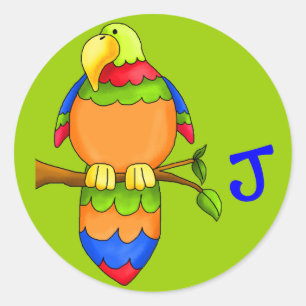Rond LGC Sticker Tropical Parrot-dise