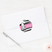 Rond LGC | Un Sticker Zebra Hot Momma rose pâle (Enveloppe)