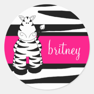 Rond LGC Un Sticker Zebra Momma Hot
