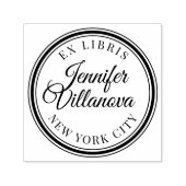 Rond Lijst Ex Libris Library Naam Stempel (Design)