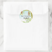 Rond Lil Monkey, Sticker Baby shower garçon (Sac)