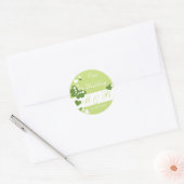 Rond Lime Green Notre Sticker Monogram Mariage (Enveloppe)