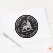 Rond Lion of Judah - Rasta - Jah Rastafari Sticker (Enveloppe)