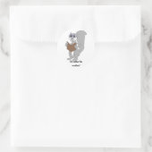 Rond Lire Sticker d'écureuil de dessin (Sac)