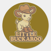 Rond Little Buckaroo - Kid Goat Sticker (Devant)
