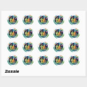 Rond Little T-Rex Sticker (Feuille)