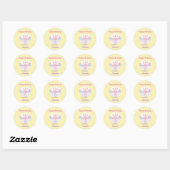 Rond Little Unicorn Cupcake | Sticker (Feuille)