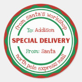 Rond Livraison spéciale Sticker personnalisée de Père N (Devant)