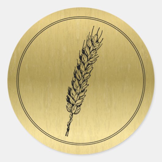 Rond Logo Blé - Sticker Or Faux (Devant)