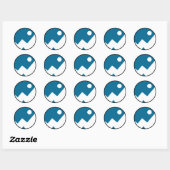Rond logo funklord - Sticker bleu (Feuille)