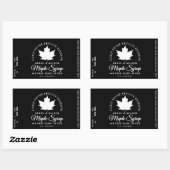 Rond logo op etiket van esdoornsiroop (batch en da (Vel)