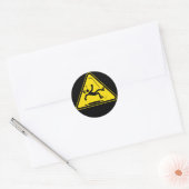 Rond Logo Piso Mojado sur Sticker noir (Enveloppe)