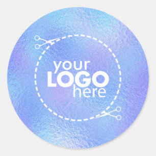 Rond Logo Shimmer Iridescente Classic Round Sticker