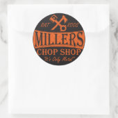 Rond Logo Sticker en orange et noir (Sac)