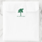 Rond Logo vert Sticker blanc (Sac)