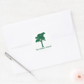 Rond Logo vert Sticker blanc (Enveloppe)