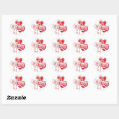 Rond Love Be Mine - Sticker Valentine (Feuille)