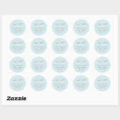 Rond Love Doves Favoriser Sticker /Envelope Seal - Sky (Feuille)