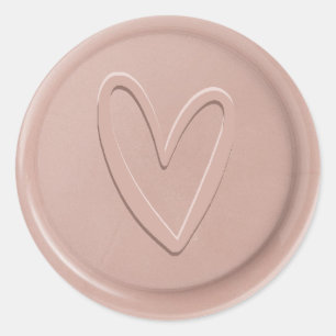 Rond Love Heart Cafe Mocca Sticker cire